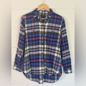 Madewell Multicolor Plaid Button Down Shirt Size M